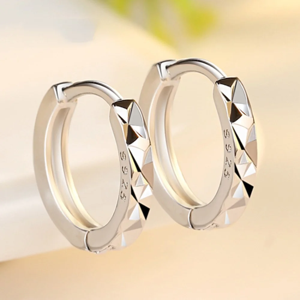 

wholesale new 925 sterling silver new women's fashion jewelry high quality starry carved simple retro earrings