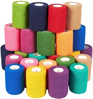 24 pack 7 5cm cohesive bandage wrap rolls elastic self adherent tape for stretch athletic sports wrist ankle sprainsswelling