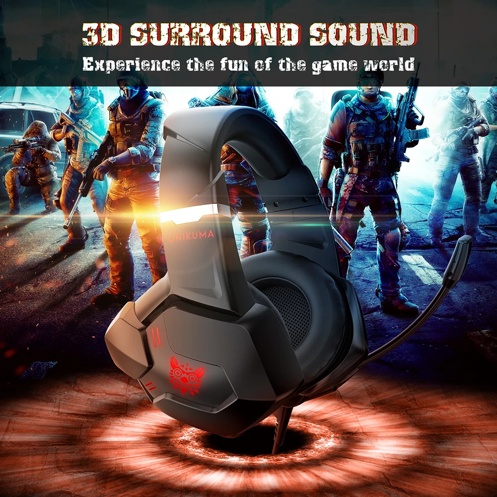 3 5 мм игровая гарнитура с микрофоном светодиодные наушники для ПК ноутбука Xbox-One