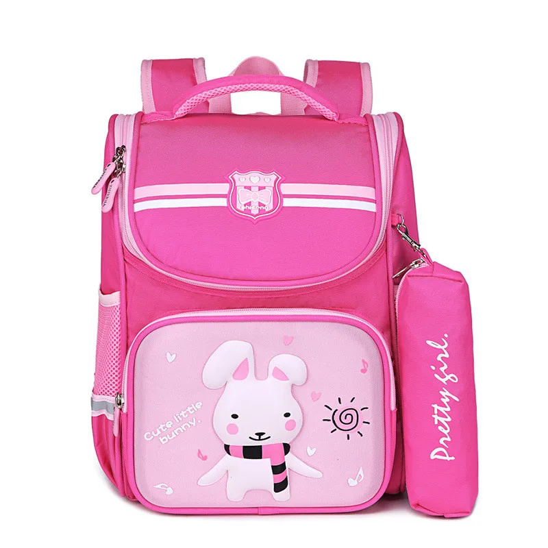 2021 NEW school bag for boys girls children orthopedic backpack kids cartoon print Nylon waterproof book bag primary school bags