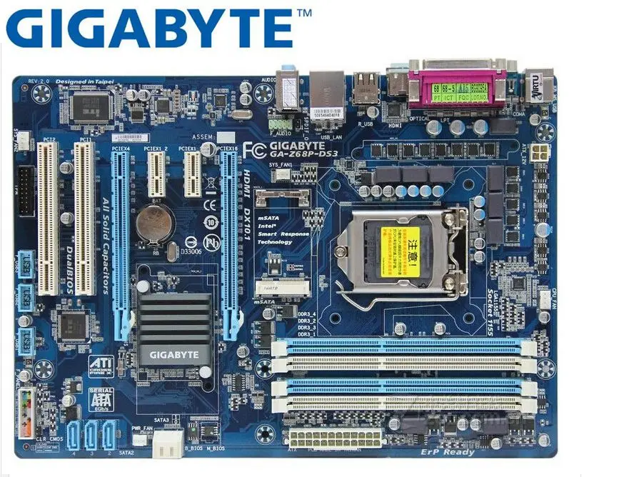 Материнская плата для настольного ПК Gigabyte GA-Z68P-DS3 б/у Z68 Z68P-DS3 DDR3 LGA 1155 | Компьютеры и