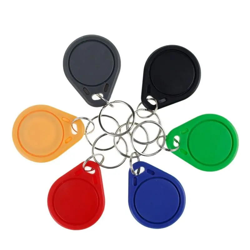 KINJOIN 10Pcs RFID S50 IC Key Tags Keyfobs Token NFC TAG Keychain 13.56MHz Read Only | Безопасность и защита