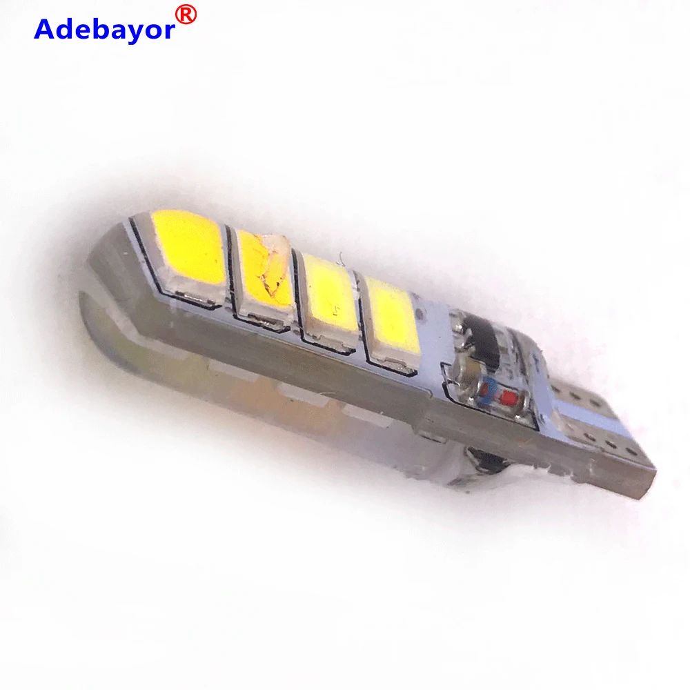 20pcs T10 LED W5W Car light Bulb 8 Para Auto Interior Side Silica gel 5630 SMD Strobe Warning Light 168 194 501 DC12V | Автомобили и