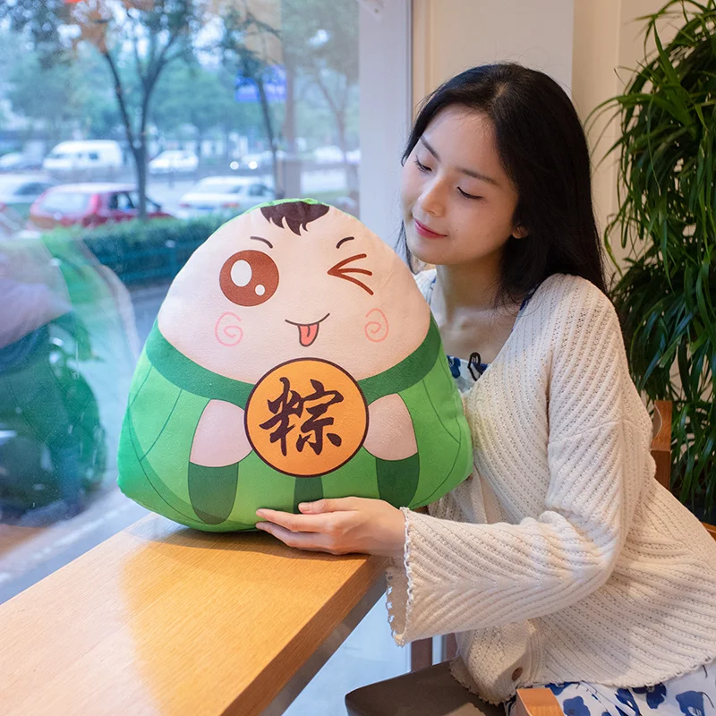 Candice guo plush toy cartoon doll Chinese Dragon Boat Festival rice-pudding zongzi rice dumpling pendant pillow cushion 1pc | Игрушки и
