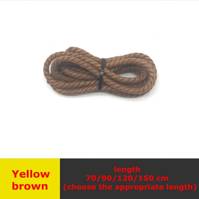 Yellow Brown 1 пара круглые шнурки для ботинок кожаные облитые шнурки для ботинок на открытом воздухе ботинки «мартенс» для отдыха на шнуровке; для взрослых; обувь унисекс кружева 60/90/120/150 см - Цвет: Yellow Brown