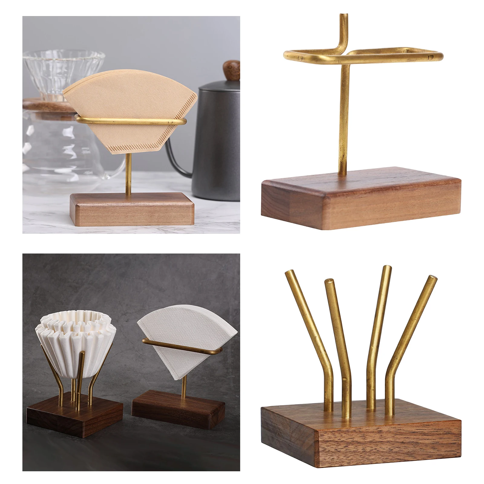 

Wooden Coffee Filter Paper Holder Rack Home Kitchen Bar Cafe Accessories
