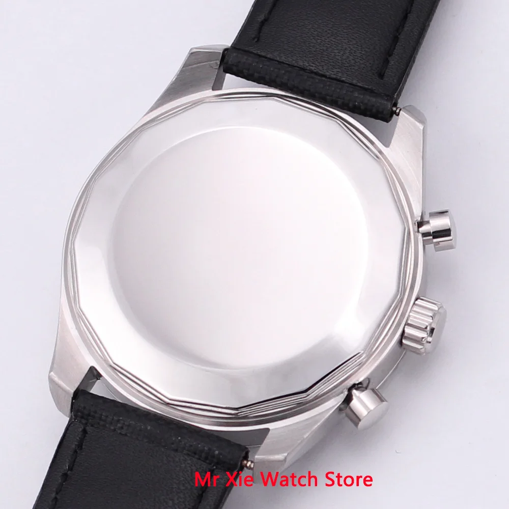 

Bliger 45mm Quartz Watch Chronograph Date Function 24 Hours Luxury Brand Fashion Sport running Leather Strap Wristwatch Men