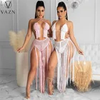 Бикини Летнее женское, с V-образным вырезом, без рукавов, с принтом, 2021