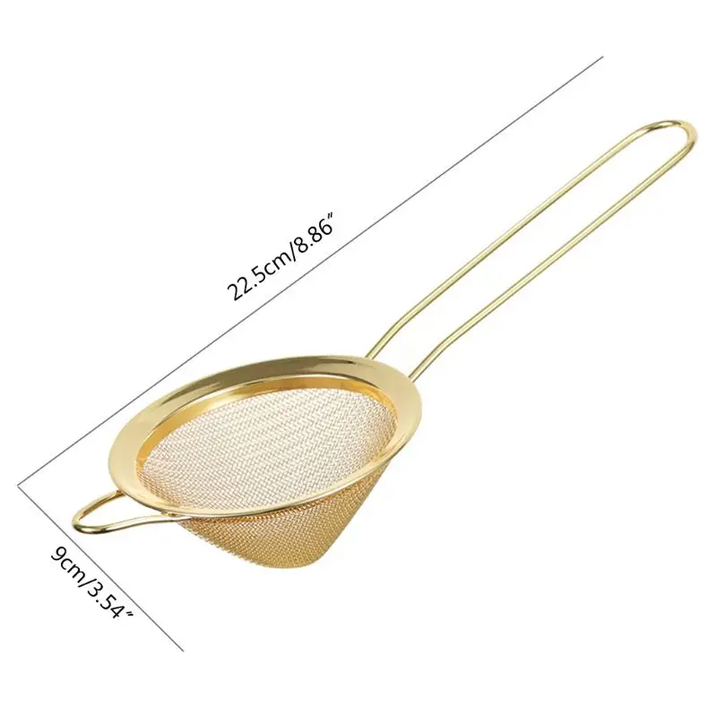 Нержавеющая сталь тонкая сетка конический коктейльный фильтр сито для удаления