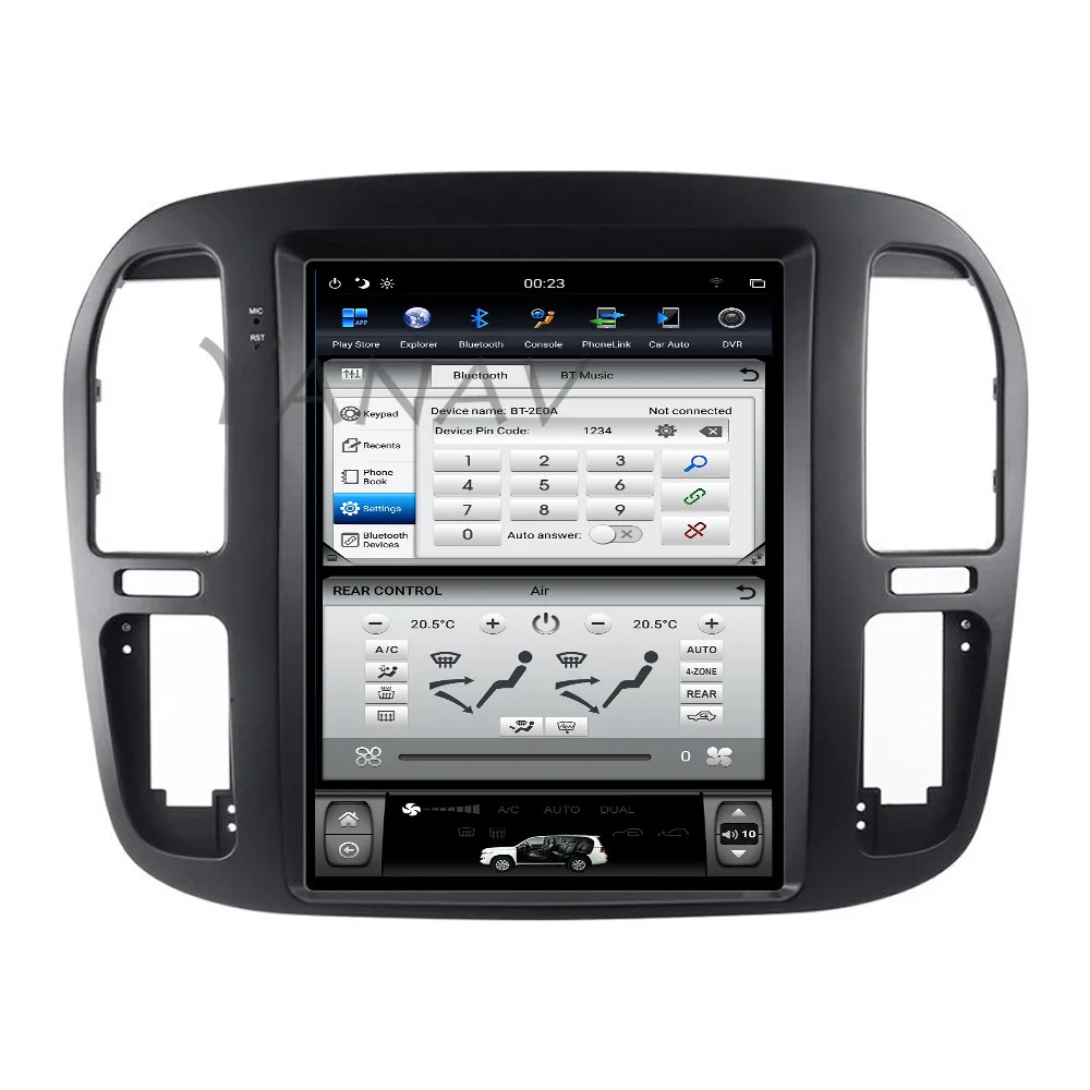 Автомагнитола для LEXUS LX470 2004-2006 Toyota Land Cruiser LC100 Tesla Android экран GPS-навигатор приемник