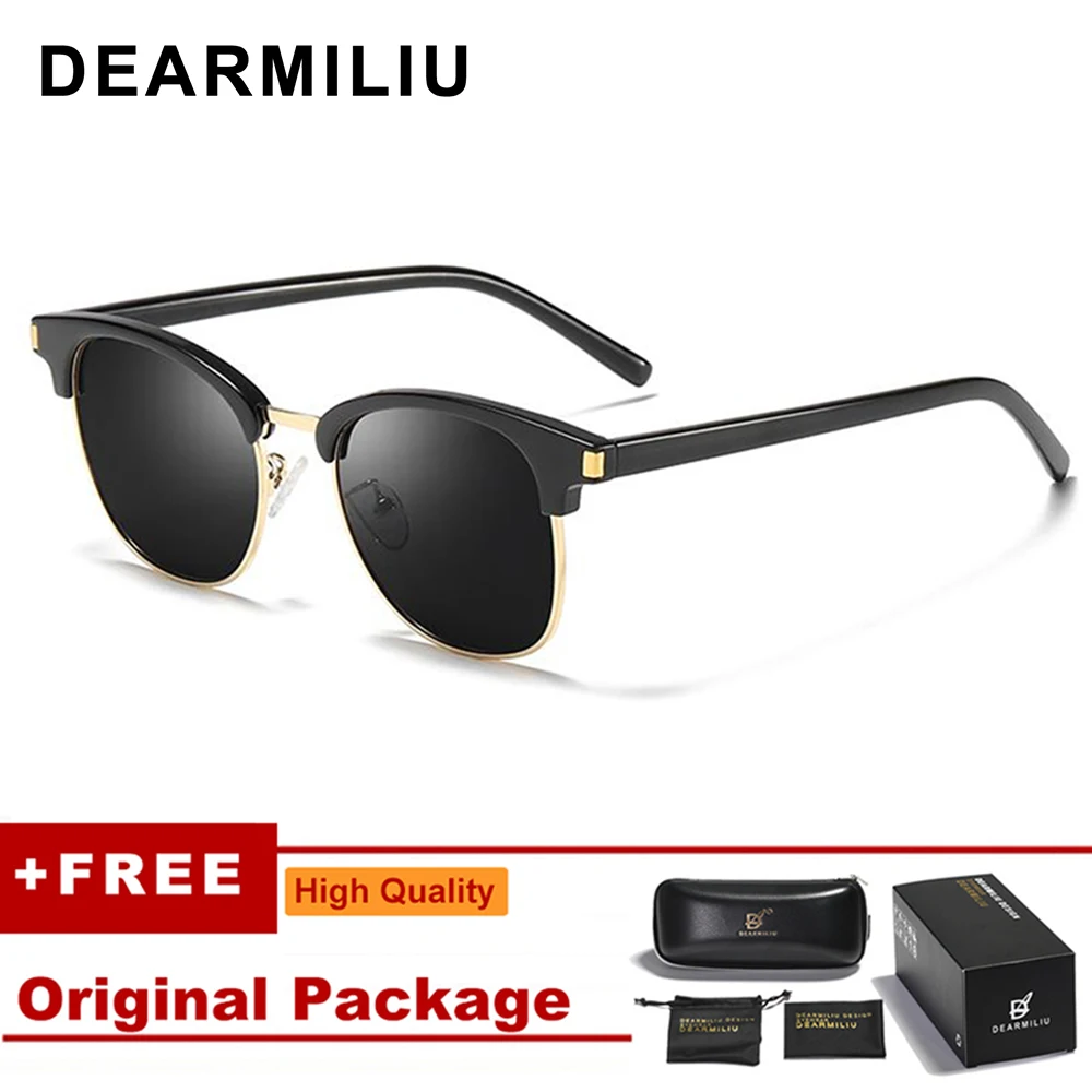 Женские поляризационные солнцезащитные очки DEARMILIU круглые кошачий глаз с