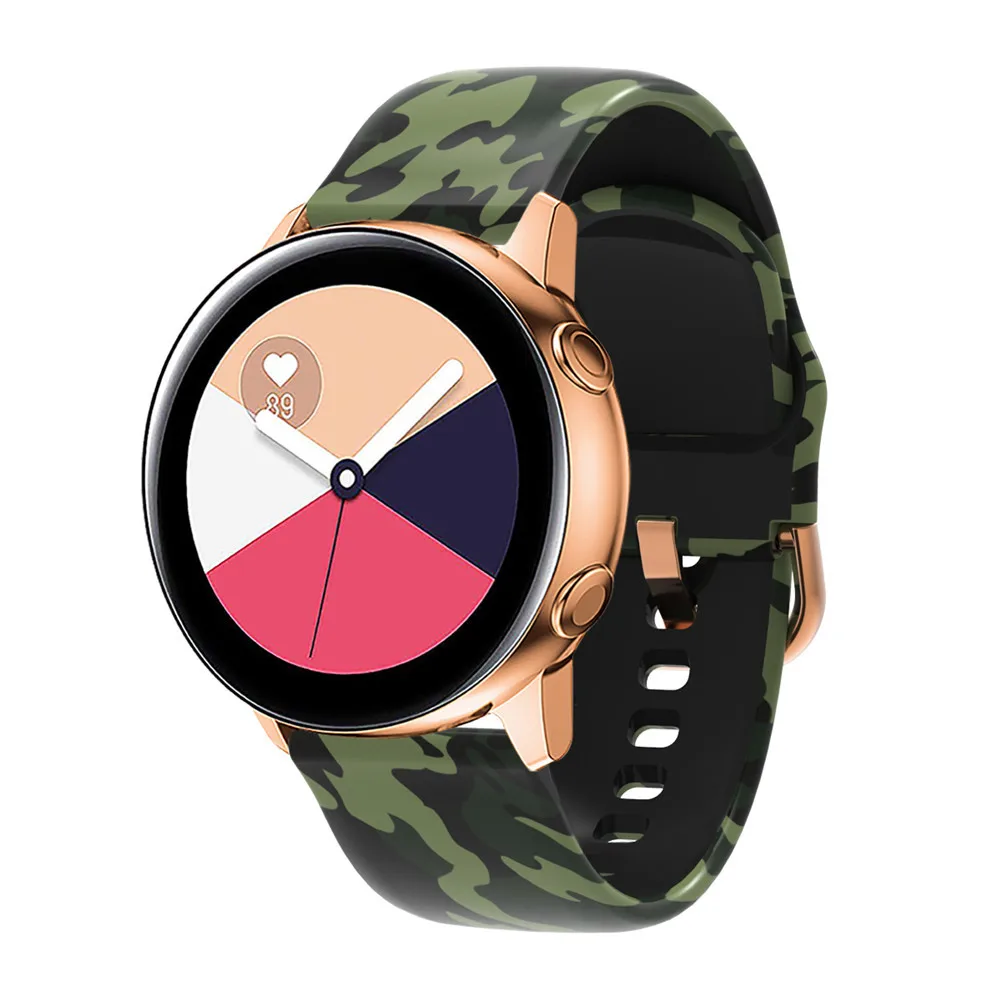 20 мм силиконовый ремешок для samsung Galaxy Active2 40 мм 44 мм Galaxy Watch 42 мм активный 2 Браслет ремешок для gear S2 Amazfit