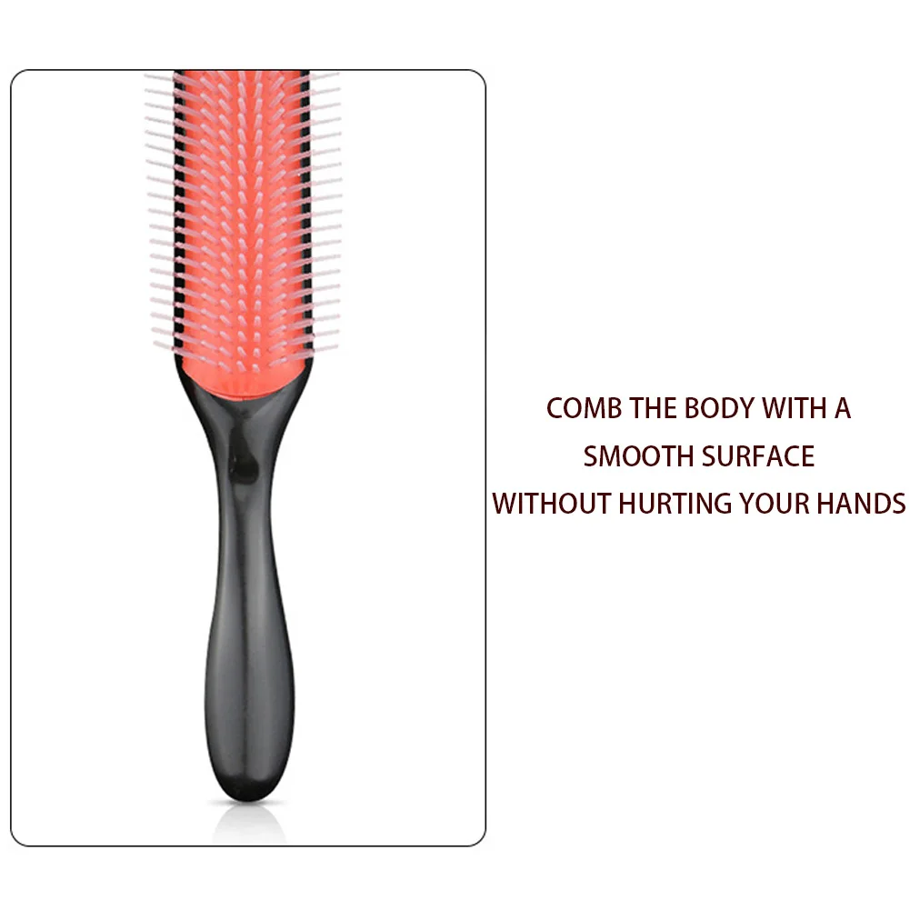 

Hair Straightener Comb Brush Hair Styling Comb Scalp Massage Brush 9 Rows Teeth Portable Hair Smooth Brush for Travel Home