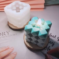 3d graceful geometry silicone candles template making scented handmade durable cube aromatherapy soy aroma wax soap molds