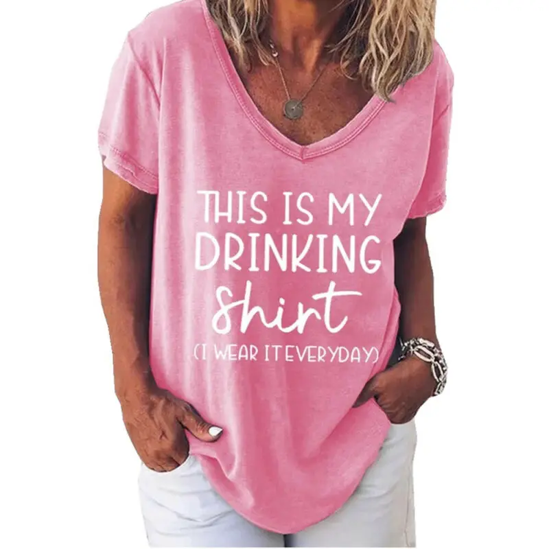 

Womens Short Sleeve Tops T-Shirt V Neck Blouse Basic Summer Loose Fit Soft Shirt