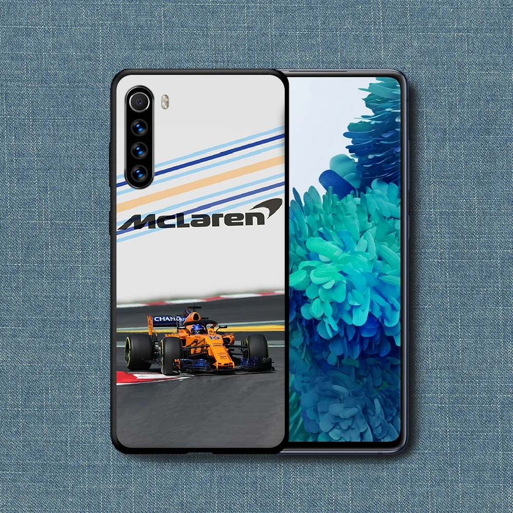 

McLaren Luxury Sport Car Phone Case For Xiaomi Redmi Note 7 8 8T 9 9S 4X 7 7A 9A K30 Pro Ultra black Hoesjes Fashion Shell