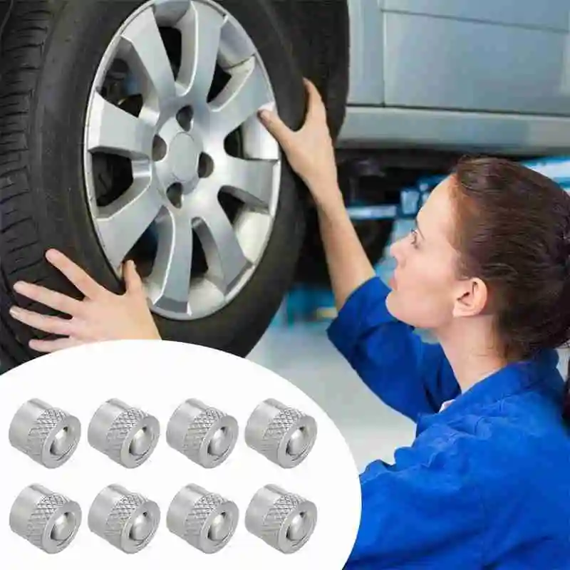 

8PCS Universal Tubeless Tyre Wheel Stem Air Valve Caps Air Valve Caps Car Tire Valve Caps Auto Truck Bike MTB Dust Dustproof Cap