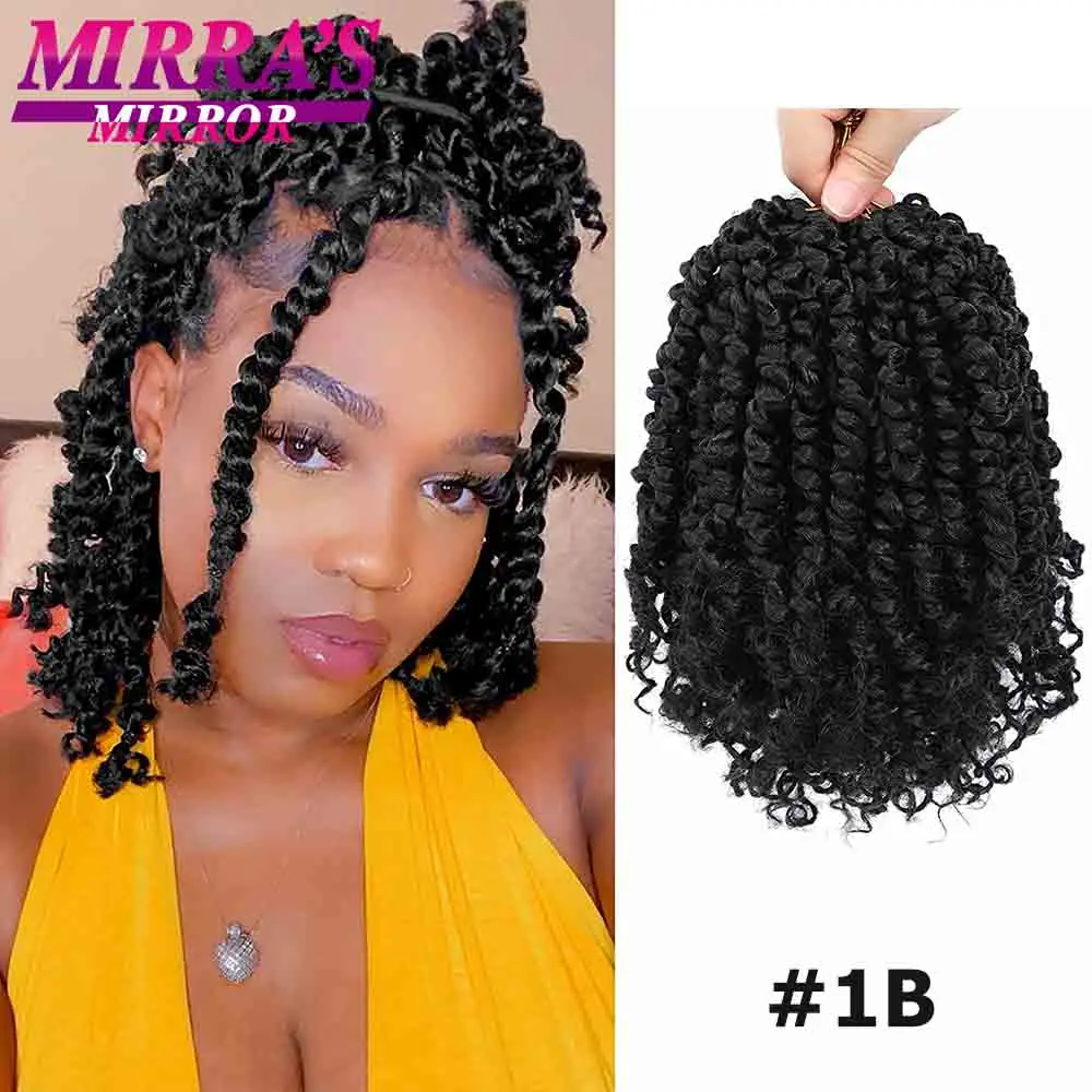 Passion Twist Crochet Hair 6/8/12/18 Inch Short Bob Pre-Looped Braids For Black Women Synthetic Braiding Extensions |