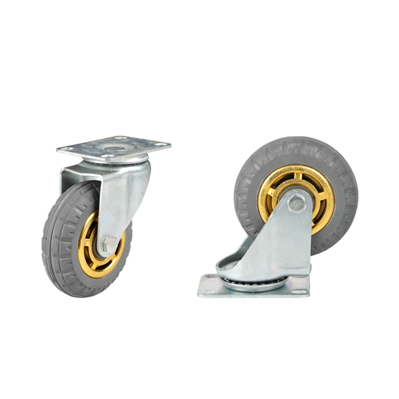 4-дюймовый мебельный ролик из твердой резины шин подшипник колеса тележки