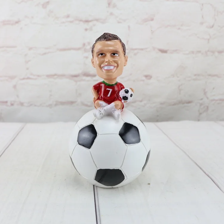 C.Ronaldo Прекрасный ящик для денег, полимерный плеер, Роналдо/Месси, футбольный клуб, экшн, чтобы лепить, подарки на день рождения, копилка - Цвет: C.Ronaldo