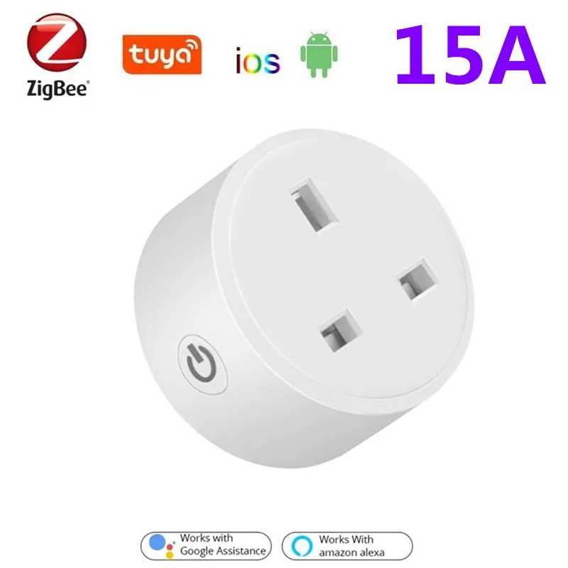 

Смарт-розетка ZigBee 3,0, 15 А, 110-250 В