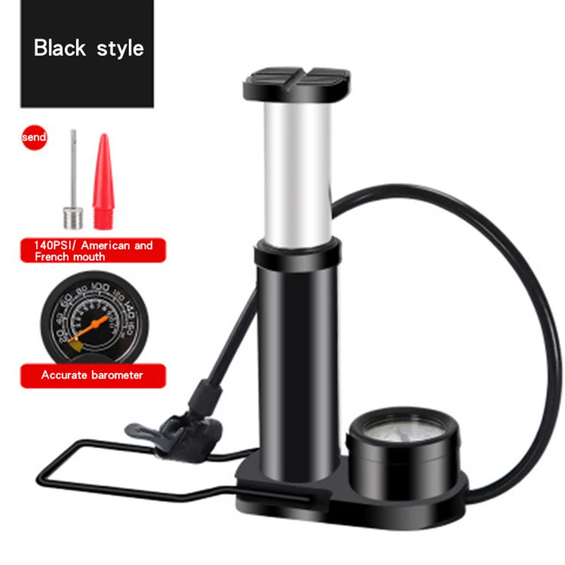 Портативный алюминиевый велосипедный мини насос многофункциональный складной с