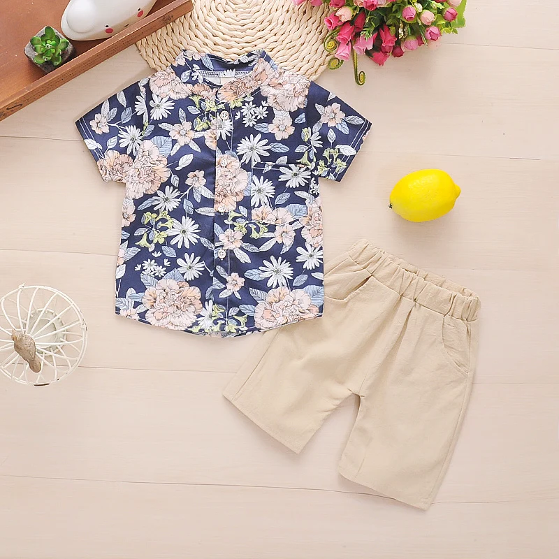 Комплект летней одежды для мальчиков детские модные официальные костюмы детская