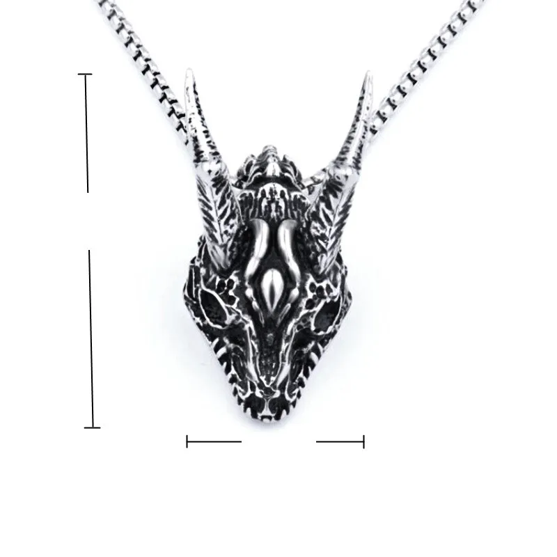 

Retro hip-hop punk pop monster sheep head necklace pendant necklace trend mens party birthday gift jewelry wholesale