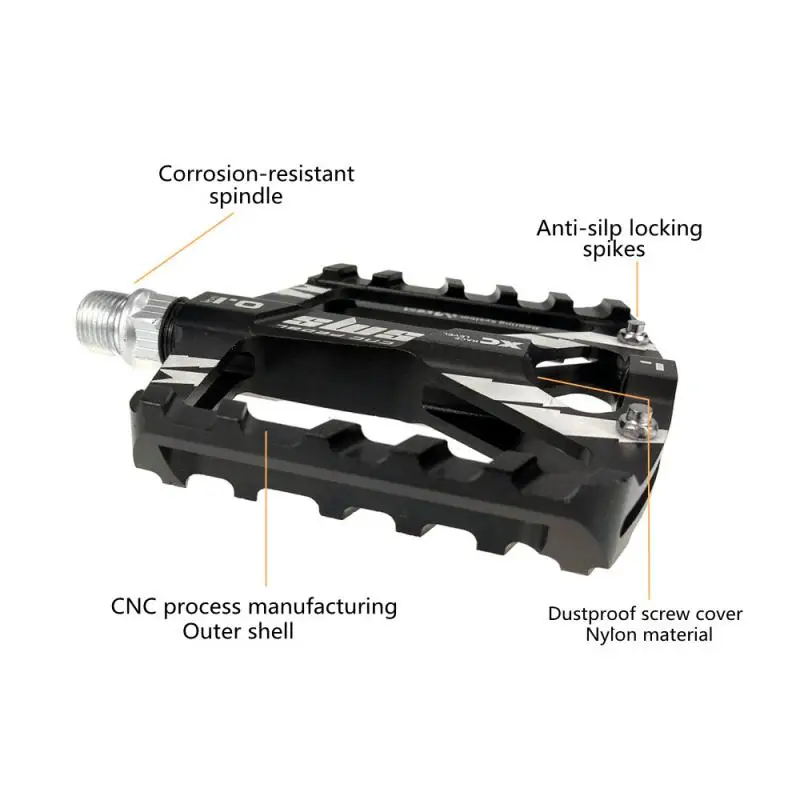 

Aluminum Alloy Non-slip Mountain Bike Pedals With Hollow Carved Design Cycling Pedals Footrest Bright And Luminous Bicycle Parts