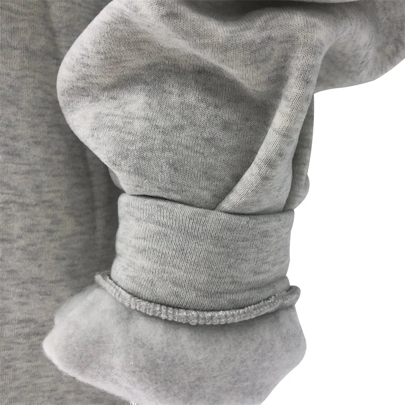 

Fashion Women's Cotton Stand Collar Half Zipper Letter Printing Long Sleeve Sweatshirts Vintage Grey Casual Loose Sweatshirt