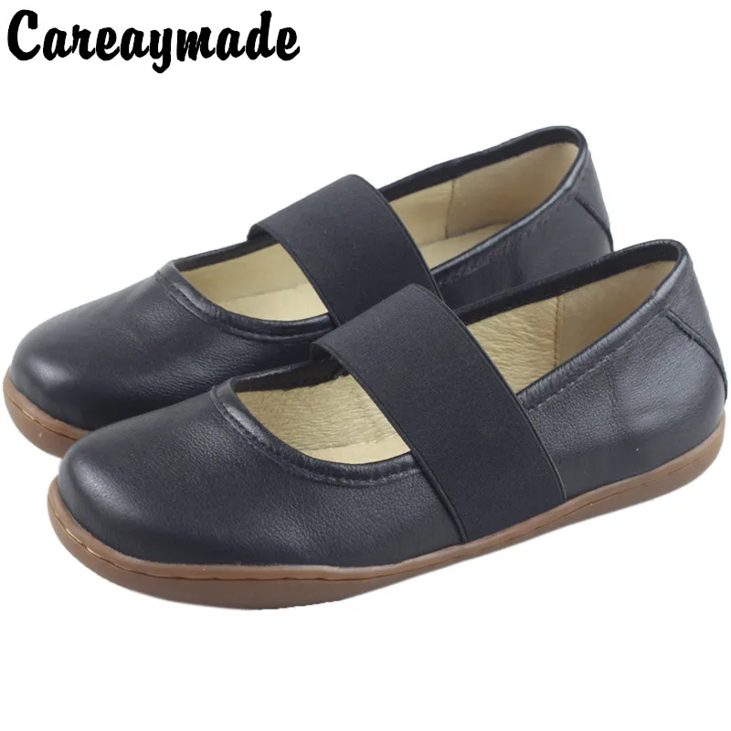 Туфли Careaymade женские ручной работы из воловьей кожи литературные туфли на плоской