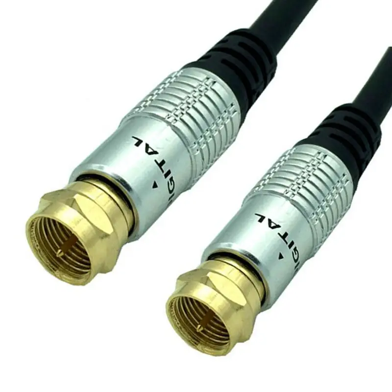 F образный антенный кабель коаксиальный шнур для ТВ воздушный штекер