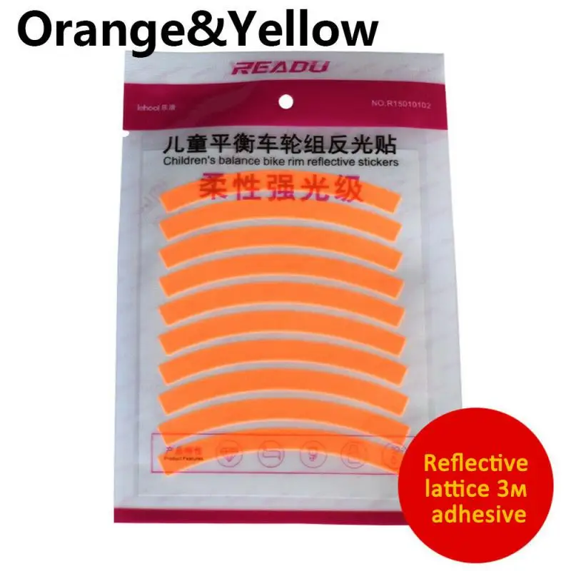 

Bike Reflective Stickers Wheel Decals Reflective Tape Safety Strips Bicycle Wheel Stickers For Children Balance Bike Accessories
