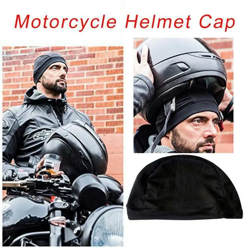 

Motorcycle Helmet Inner Cap Moisture Wicking Cooling Skull Cap Helmet Inner Liner Beanie Dome Cap Quick Dry Hat Car Accessories