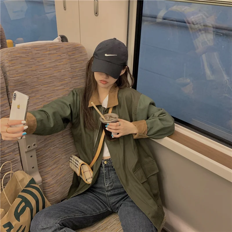 Женский плащ HziriP осеннее пальто для работы нежная элегантная теплая свободная