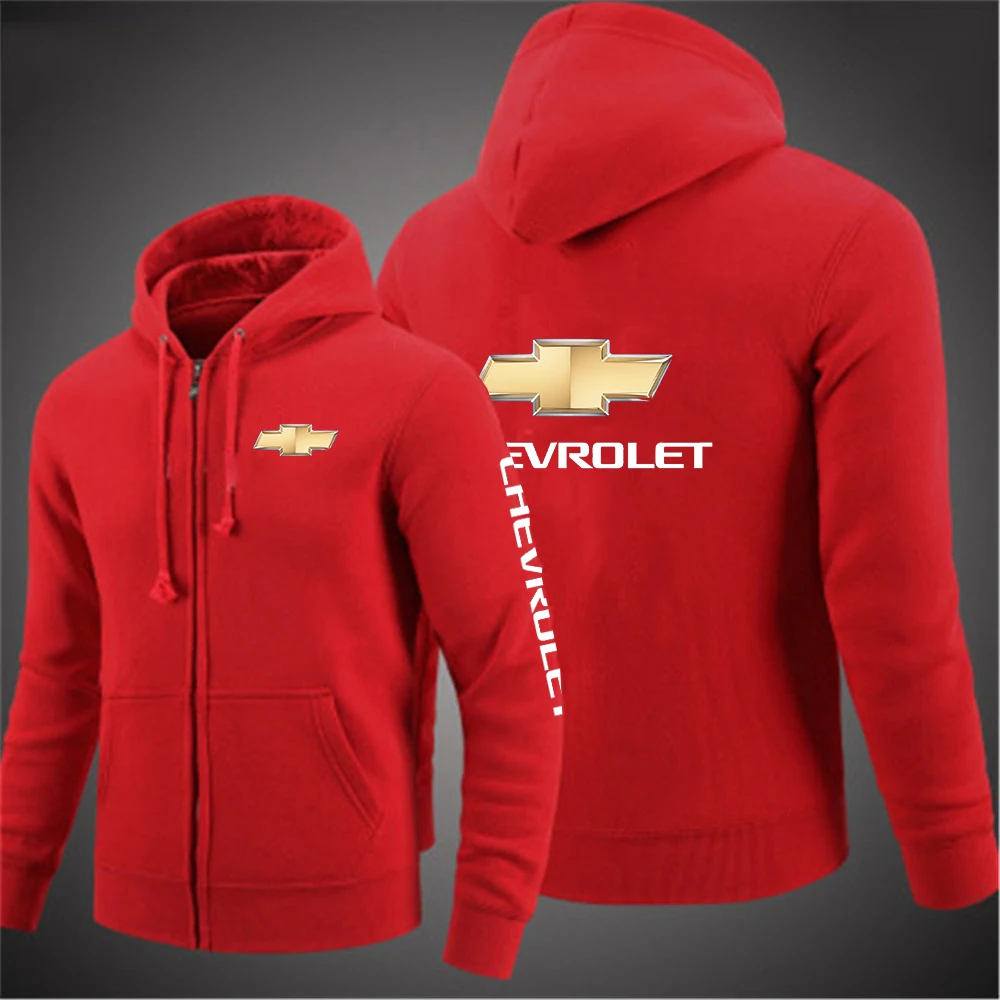 

NEW Men Spring Autumn Custom Cardigan Chevrolet car logo Tops zipper Hoodies Casual Jackets Clothing Fashion Sweatshirt Coats