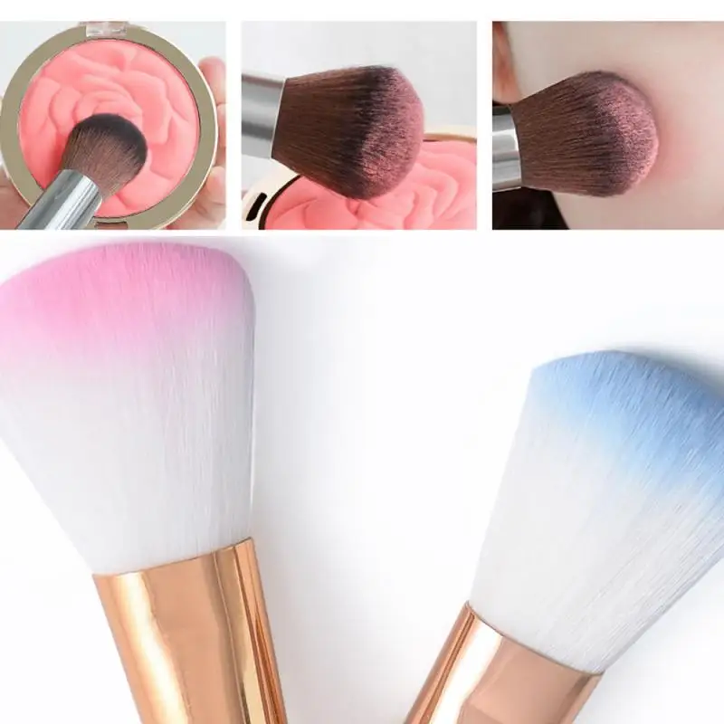 1Pcs Blush Brush Fixed Makeup Powder Fiber Hair Plastic Handle Beginner Beauty Make-up Tools | Красота и здоровье