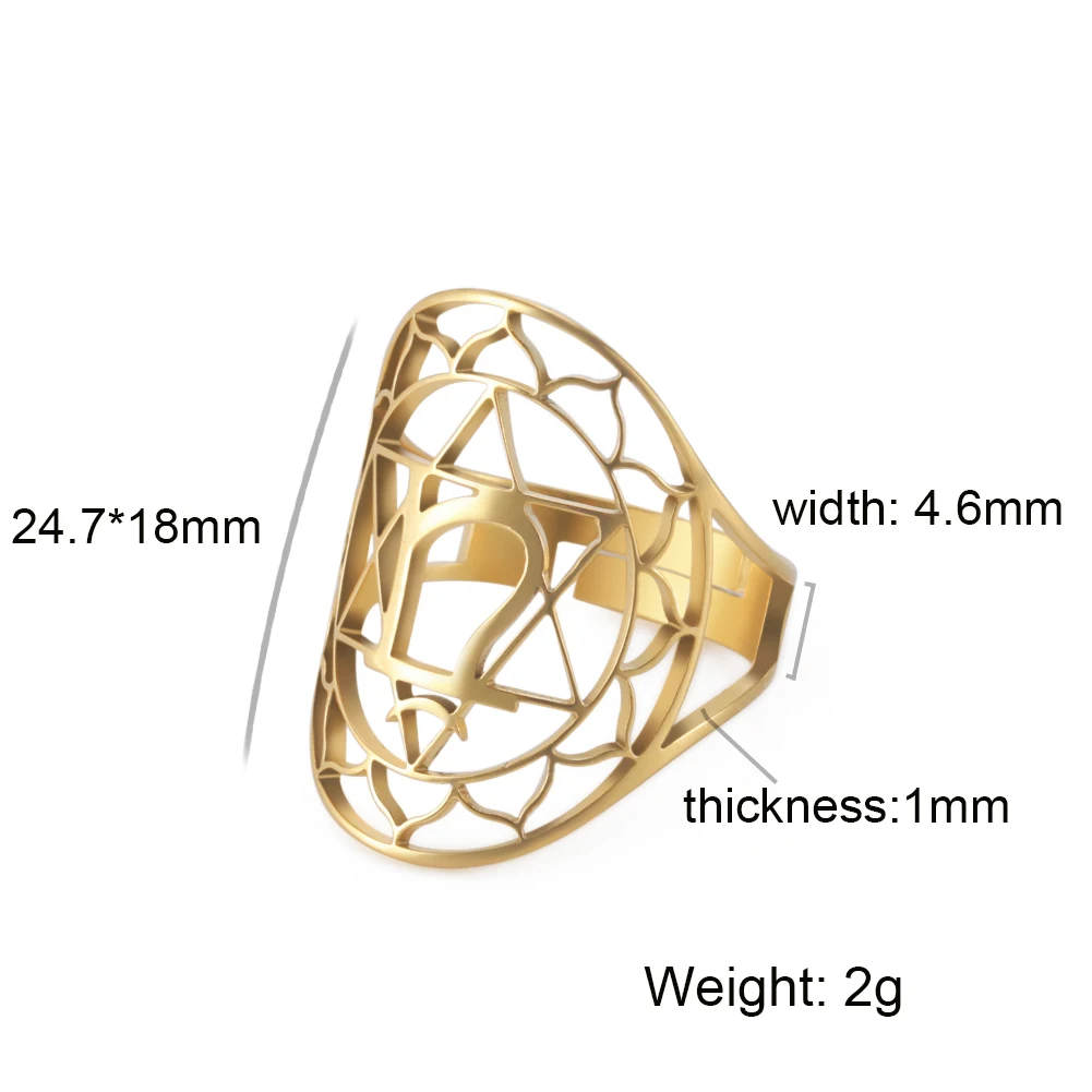 Обручальное кольцо для женщин в готическом стиле с цветком лотоса регулируемое