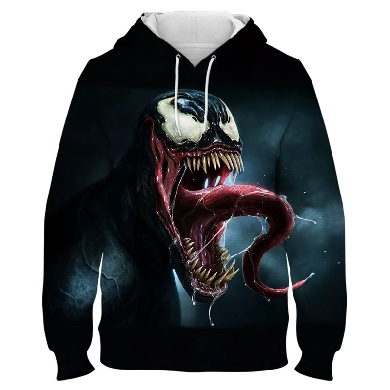 Толстовка Venom детская весенне-осенняя Новая модная мужская толстовка с 3D принтом