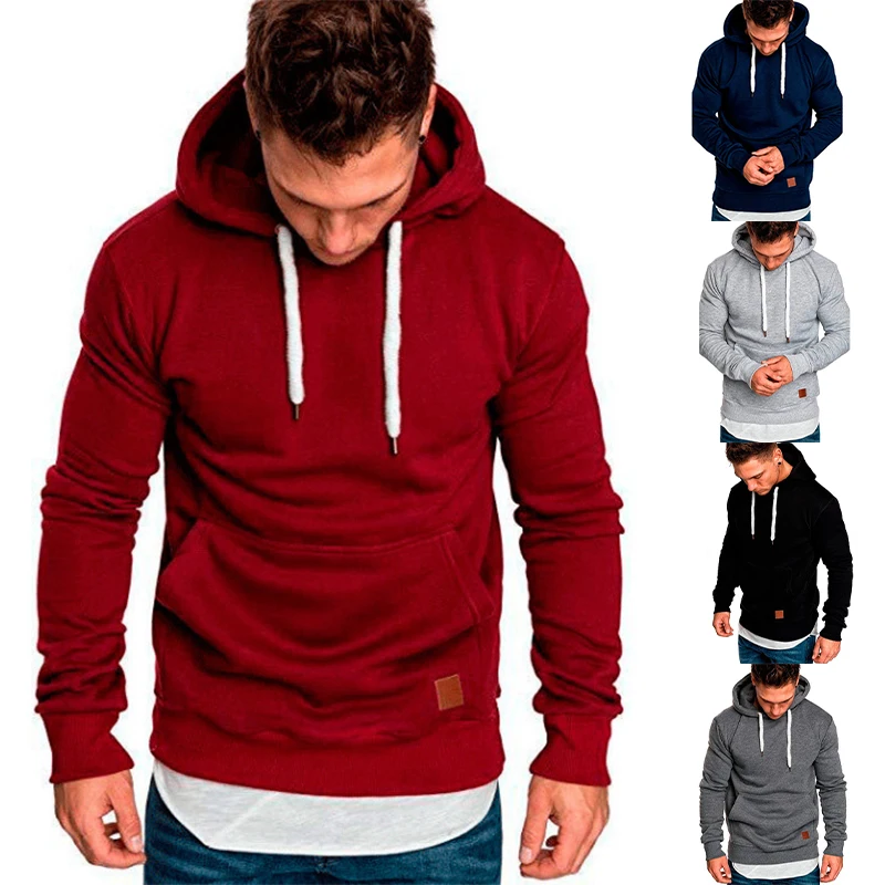 

Hoodies Men Fashion Brand Mens Sweatshirt Long Sleeve Solid Color Tops Blouse Pullover Autumn Casual Oversize Harajuku Hoodie