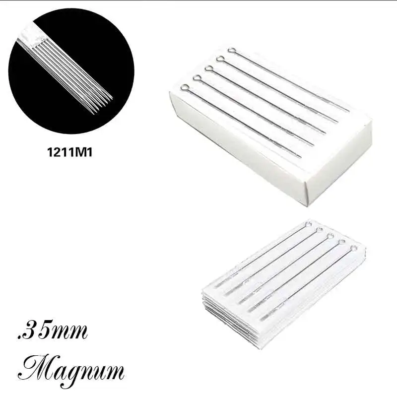 Кинжал, 50 шт в наборе, упаковочная коробка из иглы татуировки magnum#12(0,35 мм игла) высокого качества из нержавеющей стали 5/7/9/11/13/15 M1
