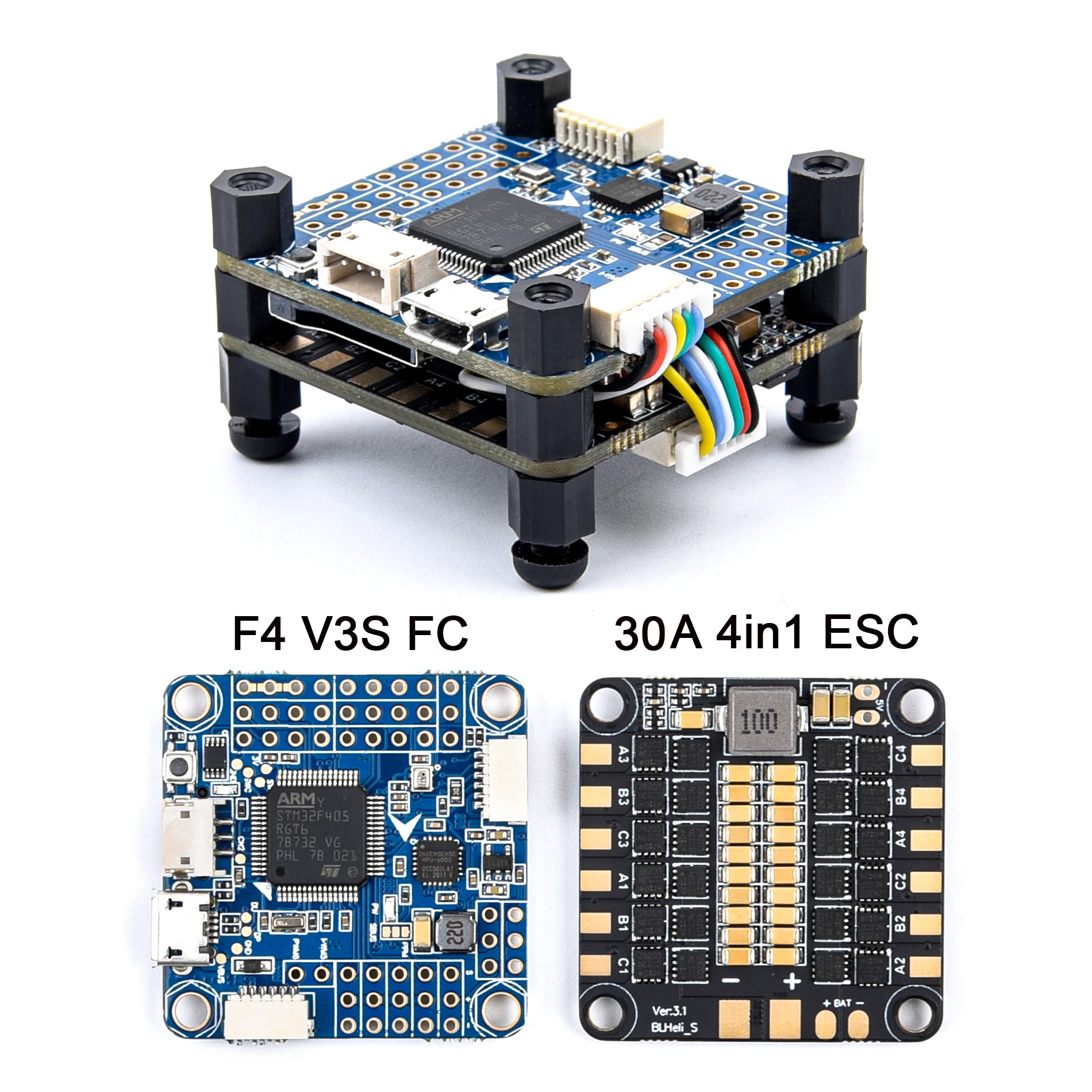 Control de vuelo 30A / 35A 4 en 1 ESC y F4 V3S V3 PRO, filtro de imagen integrado, OSD / F4 / F4 PRO V2, para Dron FPV RC-0