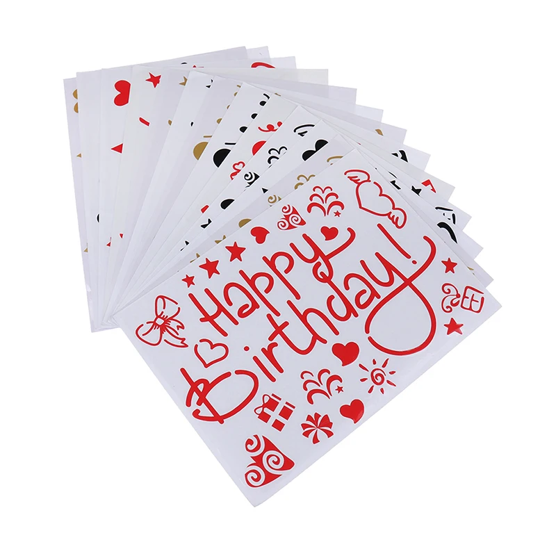 

Happy Birthday Clear Balloon Stickers For Wedding Valentine's Day Birthday Party Decoration