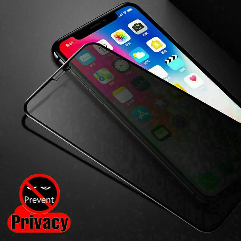 Free Post 50pcs Anti-Spy Privacy Tempered Glass Silk Screen Protector for iPhone 13 12 Mini Pro Max 11 X XS XR 8 7 6 Plus
