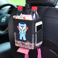cute cartoon car trash can hanging car bag in stowing tidying oxford no cover car accessories interior auto accessories