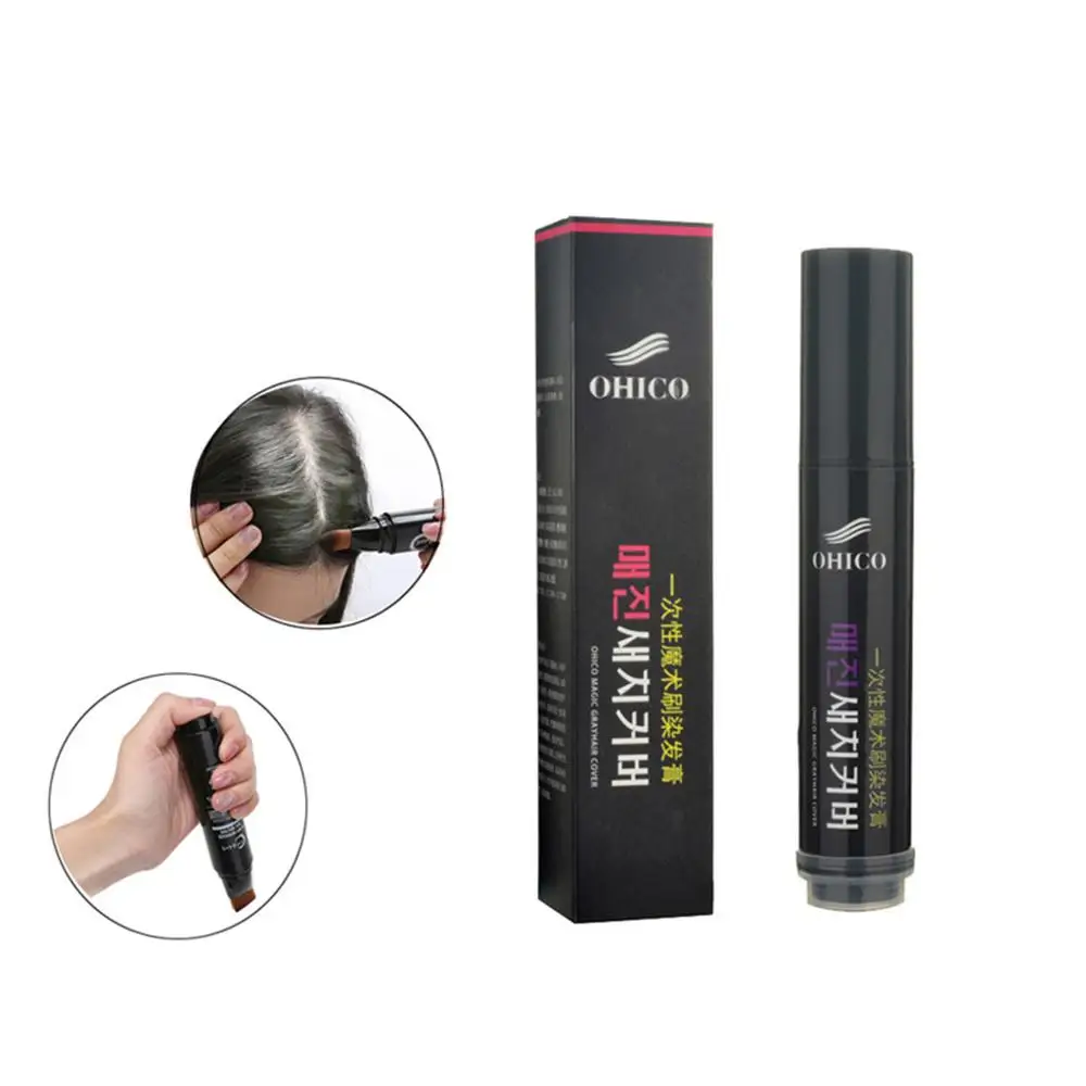 Натуральная трава белая ручка для покрытия волос стойкая коричневая черная