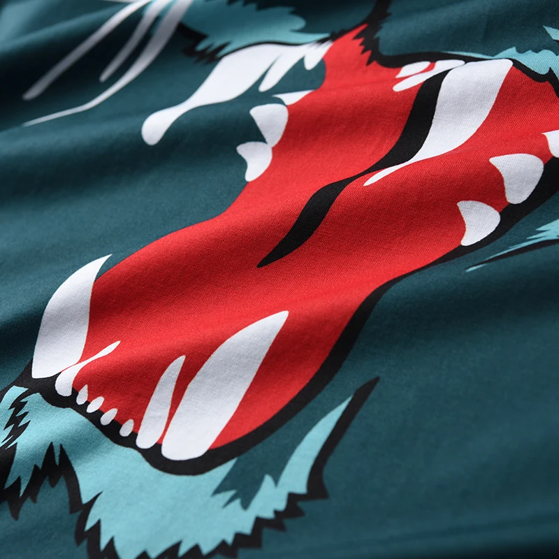 

Summer Mens T-shirts Plus Size 4xl Luxury 100% Cotton Round Collar Men T-shirts Tiger Printed Short Sleeve T-shirts Man
