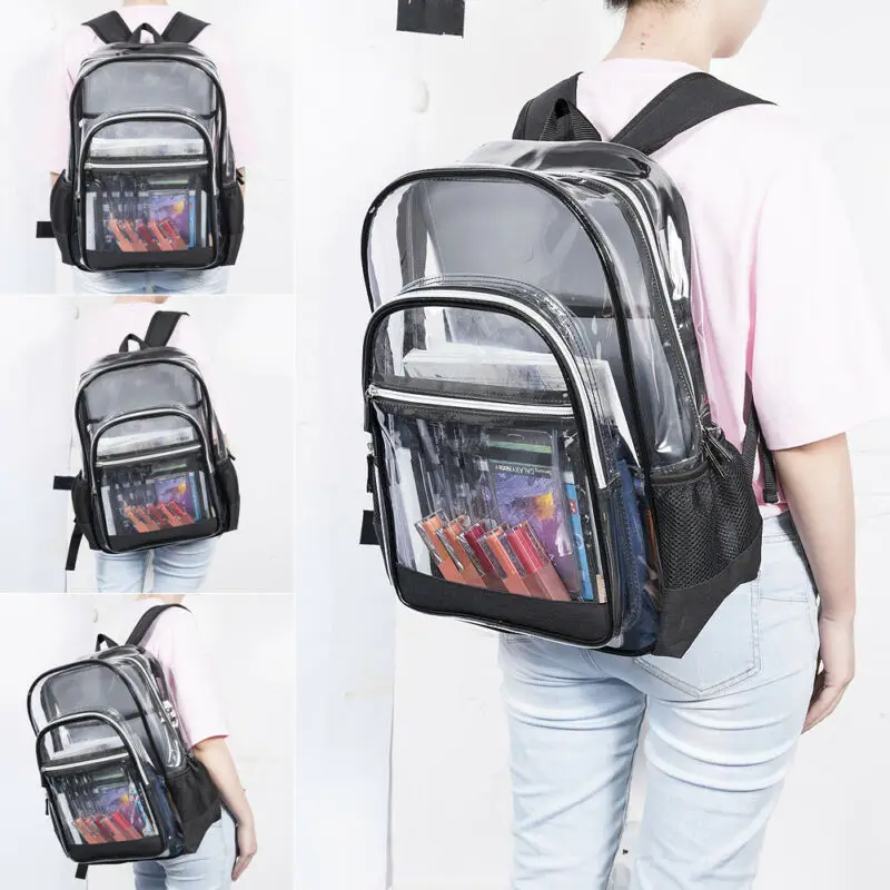 Дорожная сумка унисекс женская прозрачная пвх мульти-карманы безопасности