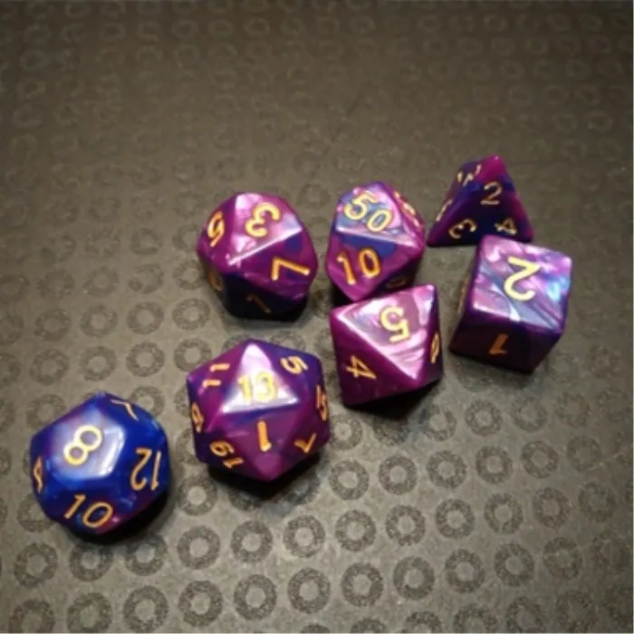 7 шт./компл. многогранные кости d & d4 d6 d8 d10 % d12 d20 TRPG игры Набор Игральный костей