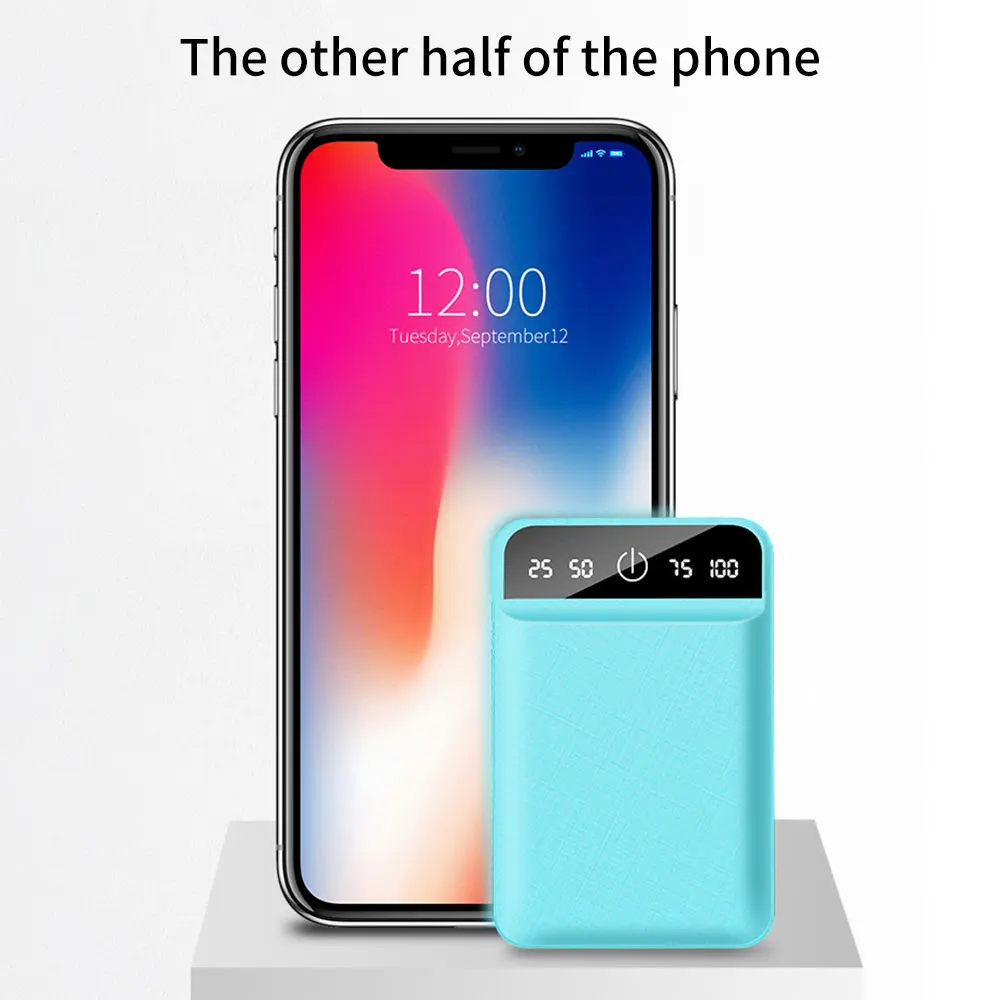 FLOVEME mi ni power Bank 4800 мАч светодиодный внешний аккумулятор с мультяшным рисунком для iPhone Xiaomi mi, портативное зарядное устройство